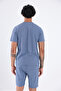 Waffle Textured Embroidery Logo Detailed Oversize Men's T-Shirt - 8