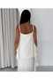 Women's Rope Strap Square Neck Layered Loose Flowy Lined Maxi Summer Dress - 2