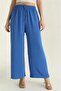 Elastic Waist Ayrobin Fabric Wide Trousers - 4