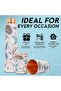 Pure Copper Water Bottle 900 ml with Glass Set Best Tamba in Printed Design (900 ml 2x 300 ml) - 5