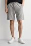 Men's Tie-Waist Dot Pattern Shorts - Gray Melange - 2