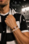 Black and White Heart Macrame 2-Piece Fan Bracelet Set Adjustable - 3