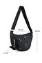 Krinkıl / Klinkır Waterproof Lightweight Multi-Compartment Half Moon/Crescent Crossbody Shoulder Bag Black 147L - 3