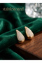 316L Steel Gold Color Zircon Stone Drop Model Earrings