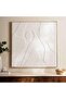 Blanche Hand Painted Framed Canvas Wall Art 100x100cm - White