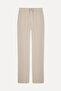 Men's Beige Color Straight Fit Linen Trousers