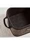 Dorian Bamboo Rectangular Basket With Fabric Liner 32x22x14cm-natural/black - 2