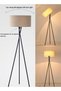 Floor Lamp for Living Room with 3 Color Temperatures LED Bulb, Modern Standing Lamp with Linen Lamp Shade, Tripod Tall Lamp for Living Room and Bedroom - 3