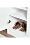 Convex Shoe Rack 16 Pairs With 2 Door And Tall Mirror - White - 5