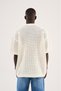 Men's Mchnst m Lettered Knitwear T-Shirt Ecru - 3