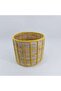Tepic Grid Rope Basket 25.5x22cm - Yellow - 4