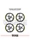 Yamaha Wheel Sticker Set High Quality 16-Piece Wheel Set Yamaha Compatible - 2