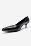 Jalen Black Skin Genuine Leather Women's Low Heel Shoes - 6