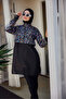 Rain Parachute Full Covered Hijab Swimsuit Rms-R2505-26 Black