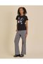 Senior Girls Black Printed Basic T-Shirt - 5