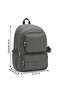 Crinkle Fabric Waterproof Gray Backpack with Multiple Compartments for High School, University, School and Daily Use Unisex Bag