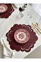 Milano - Leather Hole Work American Service Burgundy - 40X40 cm 1 Piece - 2