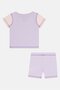 Toddlers Girl 2 Piece Short Sleeve T-Shirt And Shorts Set, Lavender - 2