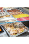 6 Pack Hotel Pans,4" Deep Full Size Steam Table Pans,Full Size Food Pan,Half Size Hotel Pans[NSF Certified],Catering Food Pan Commercial Stainless Steel,Handle + No Lid - 7