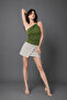 Women's Green One-Shoulder Special Design Blouse with Accessory Detail - 4