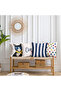 Double-Sided Suede Ciao and Cat Pattern with Glasses 4-Piece Throw Pillow Cover Set - Polka Dot and Striped Decorative Pillowcases - 2