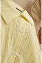 Striped Modal Shirt Collar Hijab Double Set 0328-04 Yellow - 4