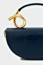 Aura Gold Detailed Navy Blue Bag - 2