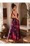 Imported Fabric Midi Dress with Tie and Foil Details, Sizes 34-38. - 4