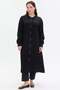 Hakim Collar Draped Long Women's Shirt