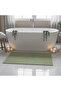 Sage Green Memory Foam Floor Mat | Striped Texture | Extra Large 100×150 cm | Non-Slip Bath & Bedroom Rug - 3