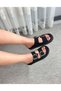 Women's eleni black suede double buckle comfort sole slippers