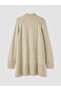 Lcw Modest Beige Half Turtleneck Oversize Women's Knitwear Tunic - 4