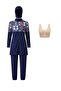 Patterned Top Detailed Hijab Swimsuit Set - 6
