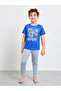 Boys Graphic Print T-Shirt and Cuffed Pyjama Set - 2