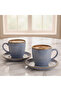 Petra Set of 2 Turkish Coffee Cups – Speckled Matte Blue 90 ml