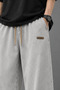 Men's Oversize Baggy Jean Trousers Ice Blue Elastic Waist Comfortable Fit Denim - 2