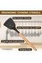 12-Piece Silicone Kitchen Utensil Set with Wooden Handles | Heat-Resistant BPA-Free Cooking Tools | Spatula, Spoon, Turner, Ladle & More – Safe for Non-Stick Cookware - 2