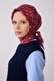 حك وشاح الحرير الأحمر