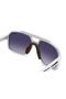 UV Protected Sunglasses Matte White Frame Grey Mirror Shaded Mirror Lens 61mm - C-SPORT-03/S-6HT - 6