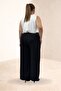 29019-1 Large Size Elastic Waist Loose-Fitting Trousers - Black - 6
