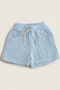 Blue 100% Cotton Muslin Kids Shorts