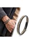 Odun Jasper & Hematite Steel Braided Leather Bracelet 18392B22D8 Premium Stain-Resistant Elegant