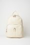 Women's Penguin Cream 2 Compartments 2 Side Pockets Faux Leather Zipper Closure Travel & Daily Backpack - 3
