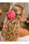 Luxury Large Volume Light Red Peony Rose Flower Pearl Hairpin - 2