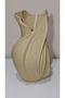 Lavin Spiral Bioplastic Modern Decorative Vase – 21 cm Luxury Design Object - Milky Brown (Flowers Not Included) - 2