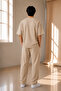 Men's Oversize Summer Tracksuit Set Wide-Legged Bottoms Short-Sleeved Basic T-Shirt Daily Casual Two-Piece Set - 4