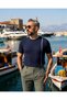 Men's Stripe Detailed Old Money Style Crew Neck Knitwear T-Shirt