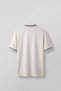 Men's Oversize Contrast Detailed Knitwear Polo Neck T-Shirt Ecru - 2