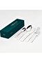 30-Piece Stainless Steel Cutlery Set Kitchen Utensil Set Western Tableware Silver - 4