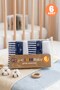 Baby Boy 6-Piece Cotton Mouth Wipes Set with Sailor and Striped Pattern Boxed Set Breathable Do
